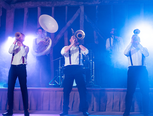 Interactive Roaming Party Bands for Weddings & Corporate Events - The Hornets